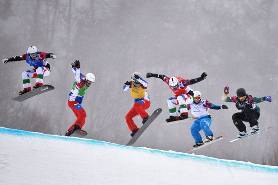 2014 Winter Olympics. Snowboarding. Men. Snowboard cross