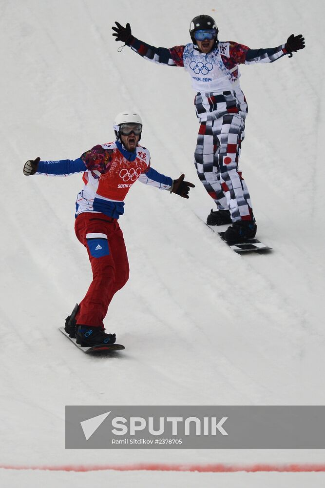 2014 Winter Olympics. Snowboarding. Men. Snowboard cross