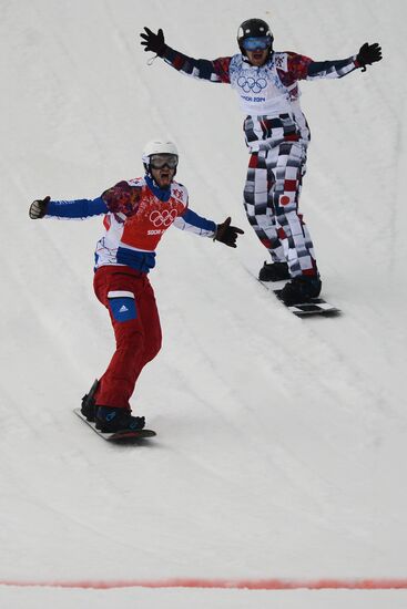 2014 Winter Olympics. Snowboarding. Men. Snowboard cross