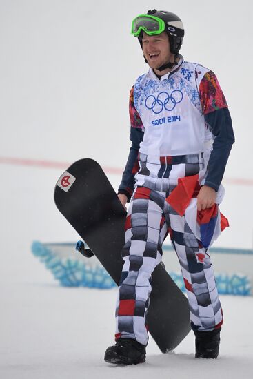 2014 Winter Olympics. Snowboarding. Men. Snowboard cross