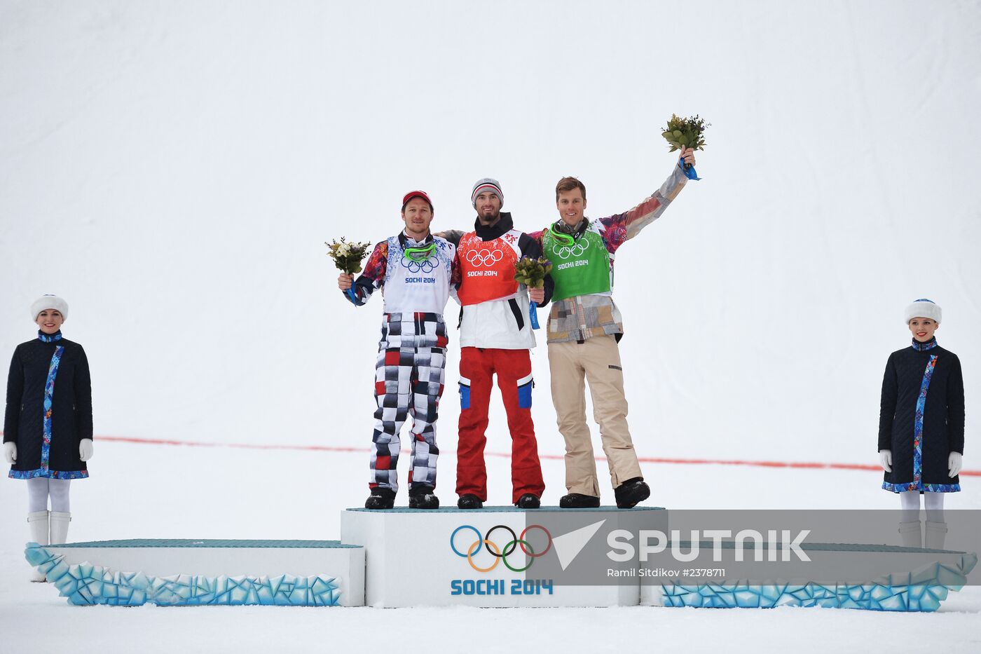 2014 Winter Olympics. Snowboarding. Men. Snowboard cross