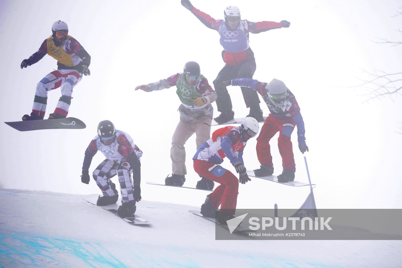 2014 Winter Olympics. Snowboarding. Men. Snowboard cross