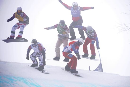 2014 Winter Olympics. Snowboarding. Men. Snowboard cross