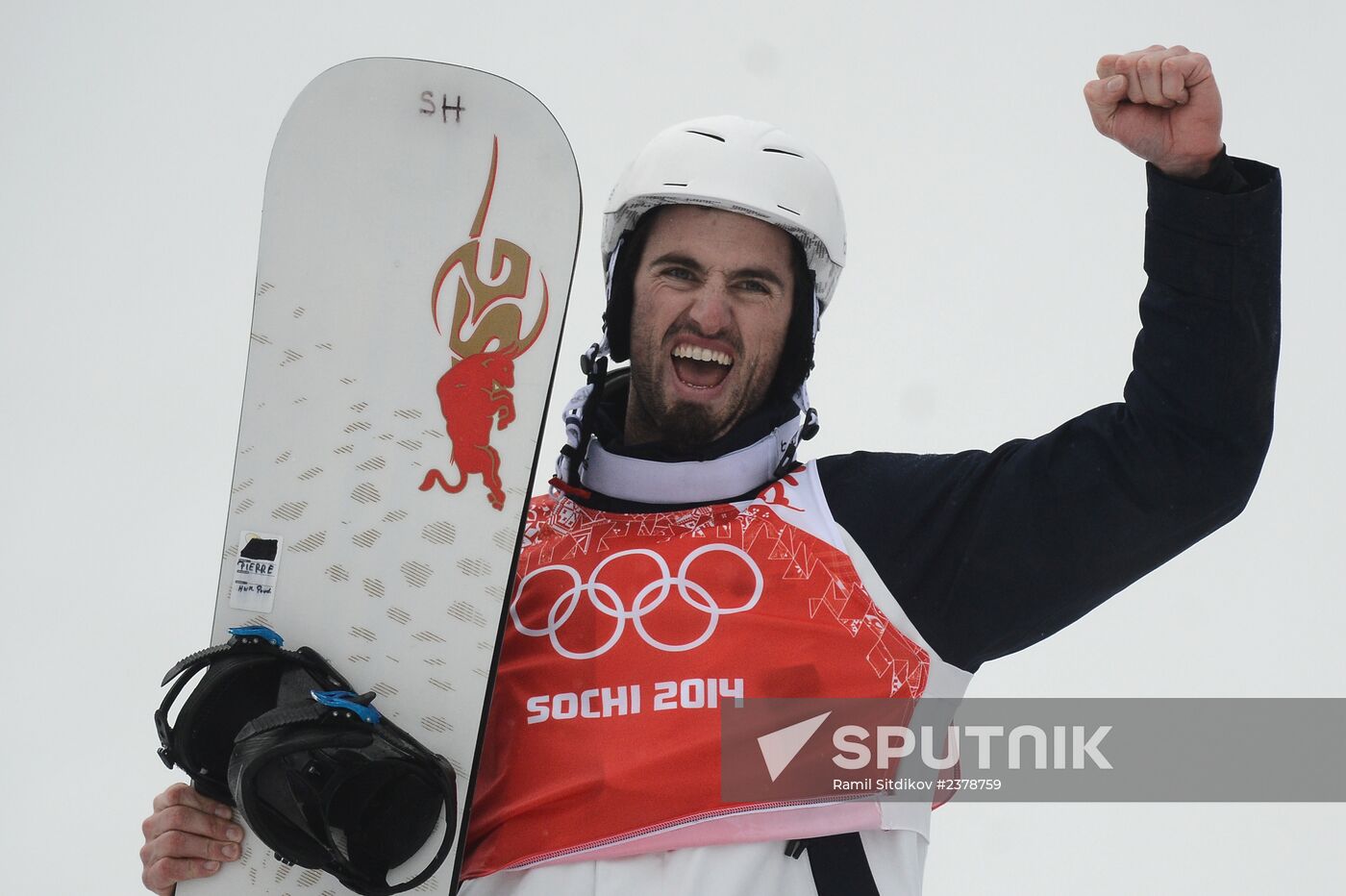 2014 Winter Olympics. Snowboarding. Men. Snowboard cross
