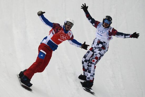 2014 Winter Olympics. Snowboarding. Men. Snowboard cross