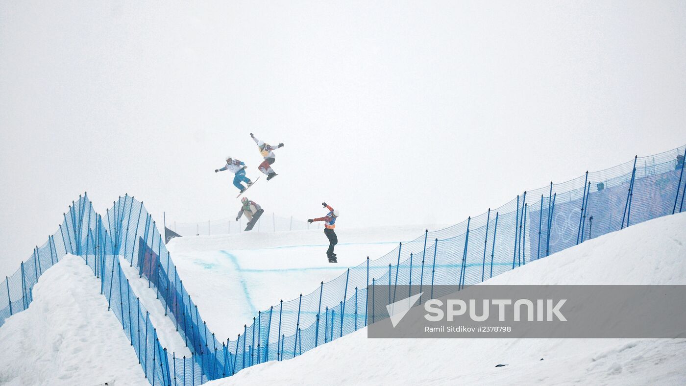 2014 Winter Olympics. Snowboarding. Men. Snowboard cross