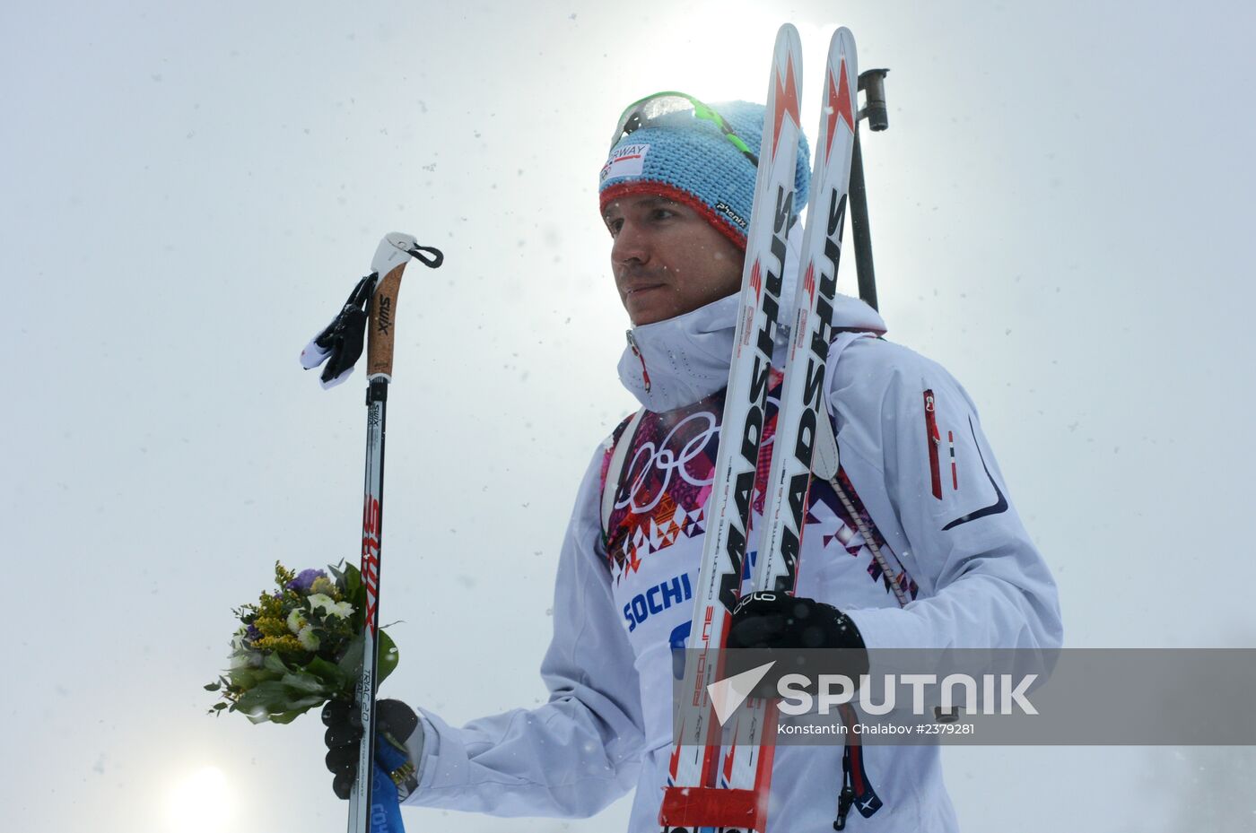 2014 Winter Olympics. Biathlon. Men. Mass start race