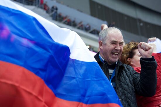 2014 Winter Olympics. Ice hockey. Men. Russia vs. Norway