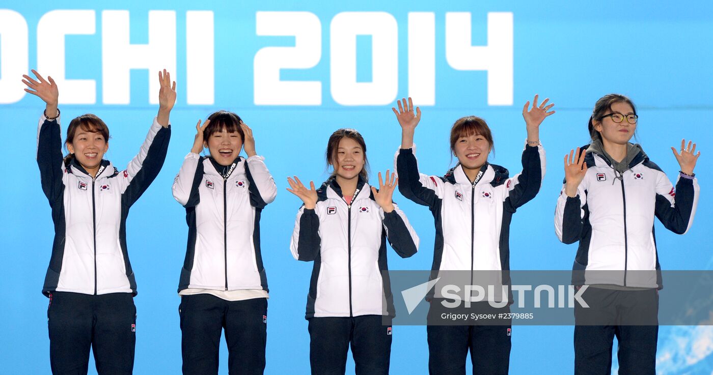 2014 Winter Olympics. Medal ceremonies. Day Eleven