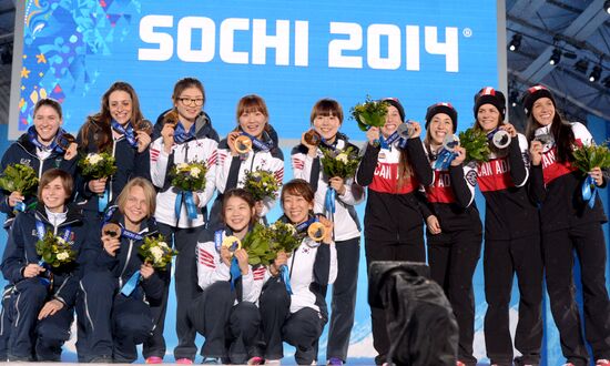 2014 Winter Olympics. Award ceremony. Day Eleven