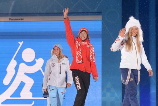 2014 Winter Olympics. Medal ceremonies. Day Eleven