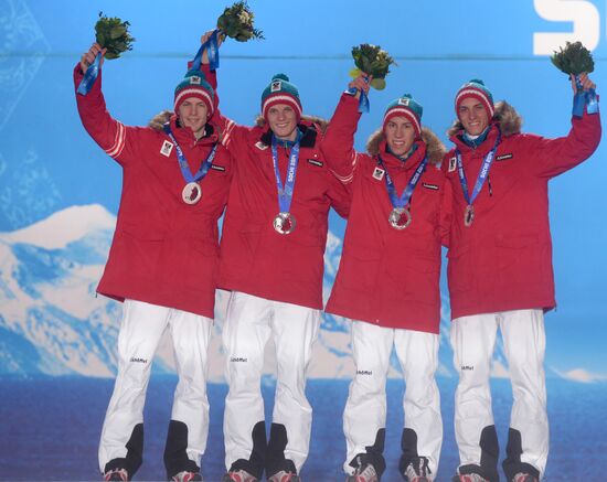 2014 Winter Olympics. Award ceremony. Day Eleven