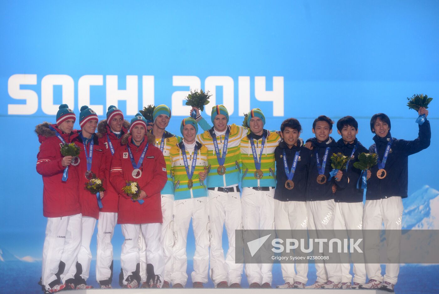 2014 Winter Olympics. Award ceremony. Day Eleven