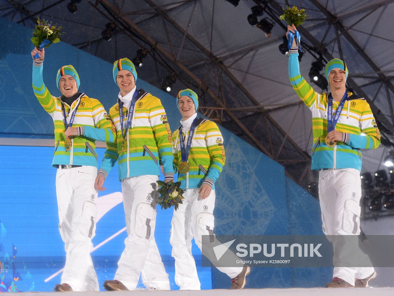 2014 Winter Olympics. Medal ceremony. Day Eleven