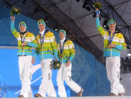 2014 Winter Olympics. Medal ceremony. Day Eleven