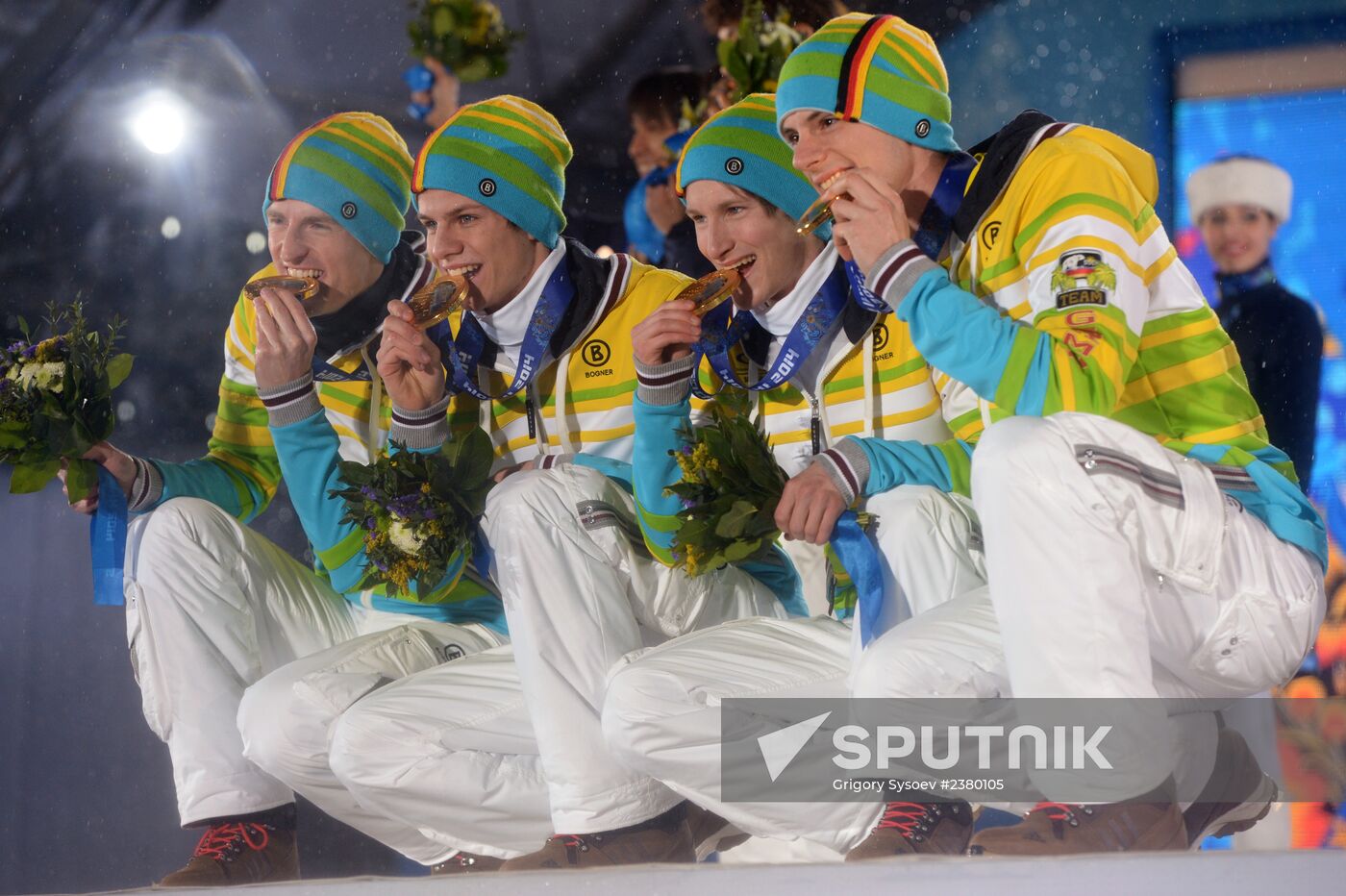 2014 Winter Olympics. Medal ceremony. Day Eleven