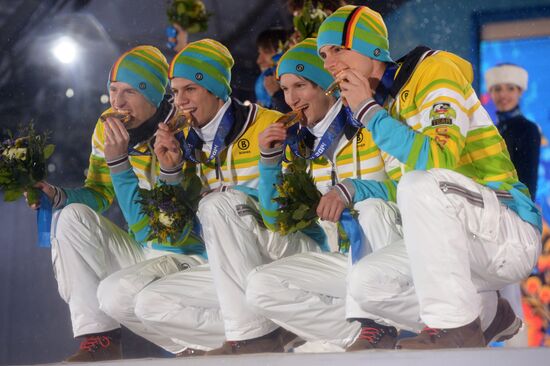 2014 Winter Olympics. Medal ceremony. Day Eleven