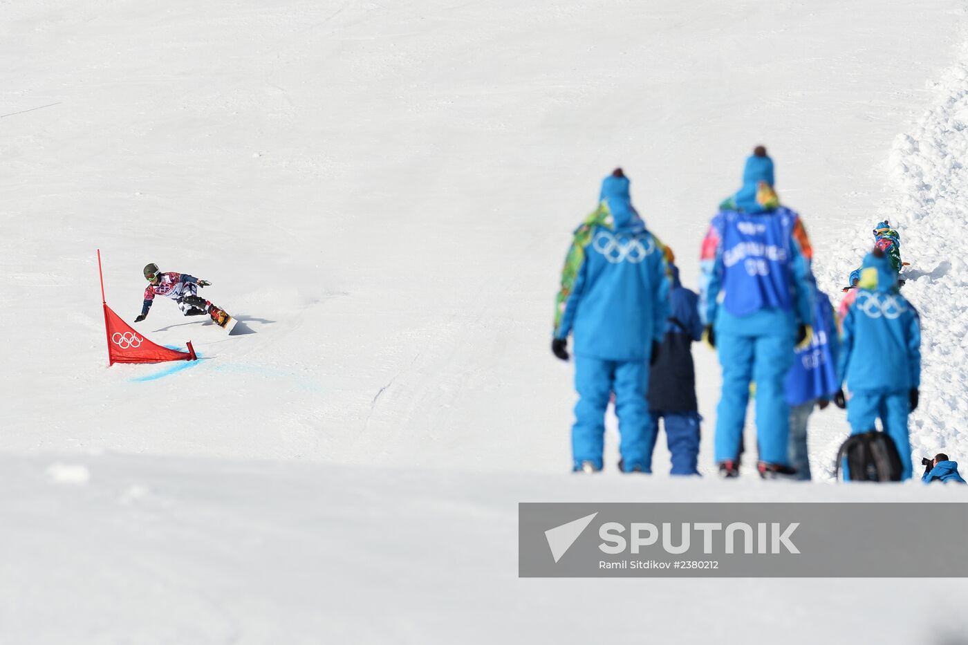 2014 Winter Olympics. Snowboarding. Men. Parallel giant slalom