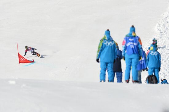 2014 Winter Olympics. Snowboarding. Men. Parallel giant slalom