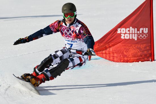 2014 Winter Olympics. Snowboarding. Men. Parallel giant slalom