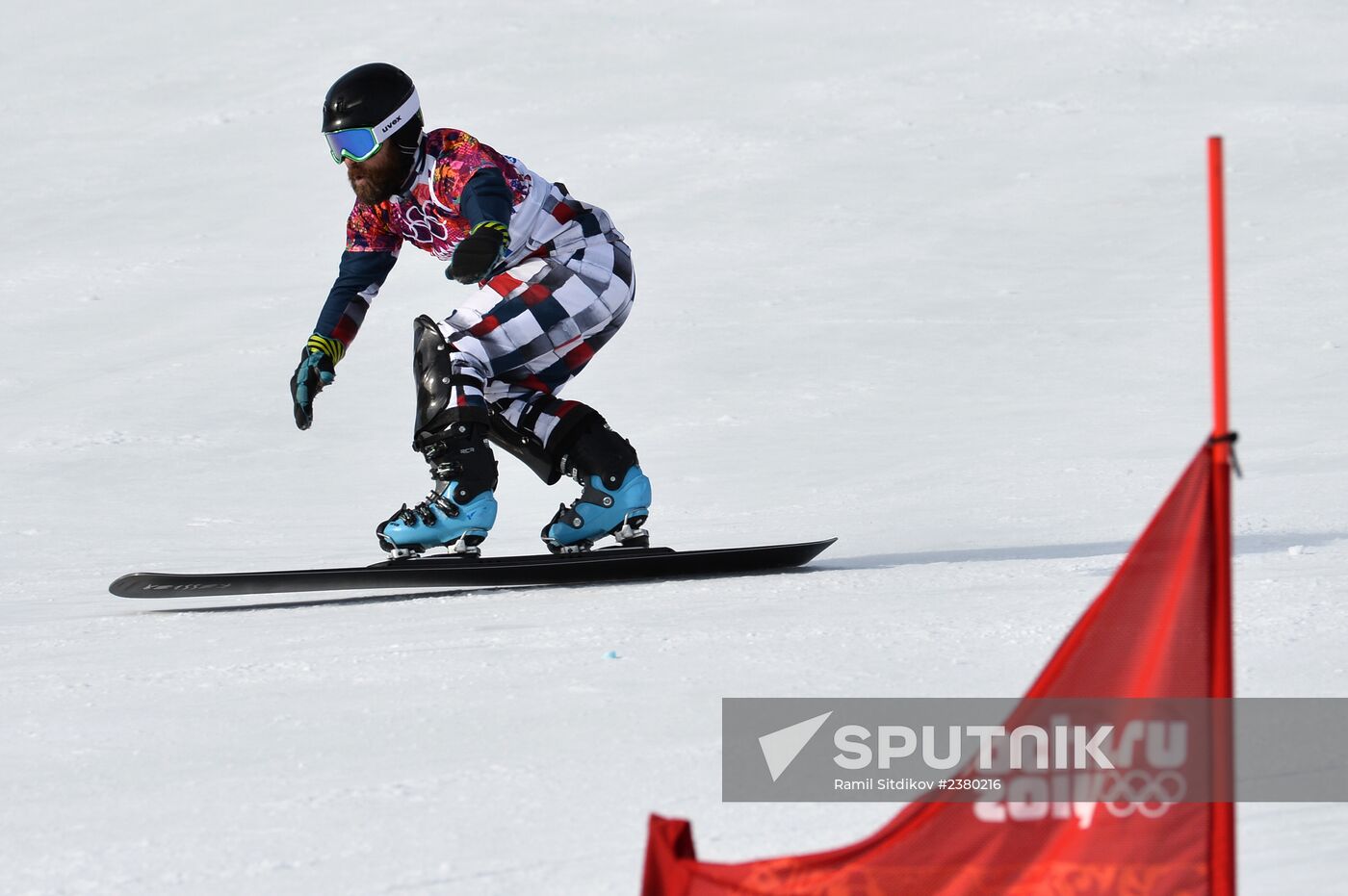 2014 Winter Olympics. Snowboarding. Men. Parallel giant slalom