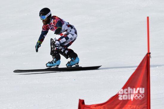 2014 Winter Olympics. Snowboarding. Men. Parallel giant slalom