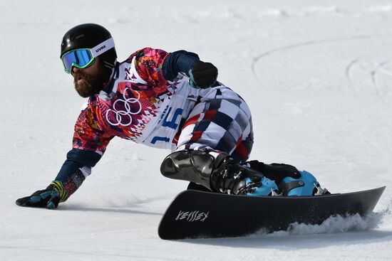 2014 Winter Olympics. Snowboarding. Men. Parallel giant slalom