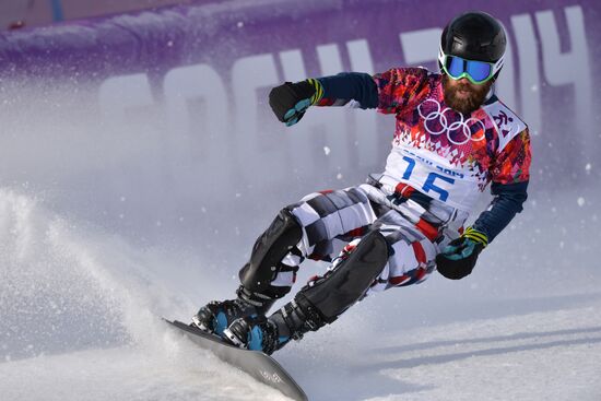 2014 Winter Olympics. Snowboarding. Men. Parallel giant slalom