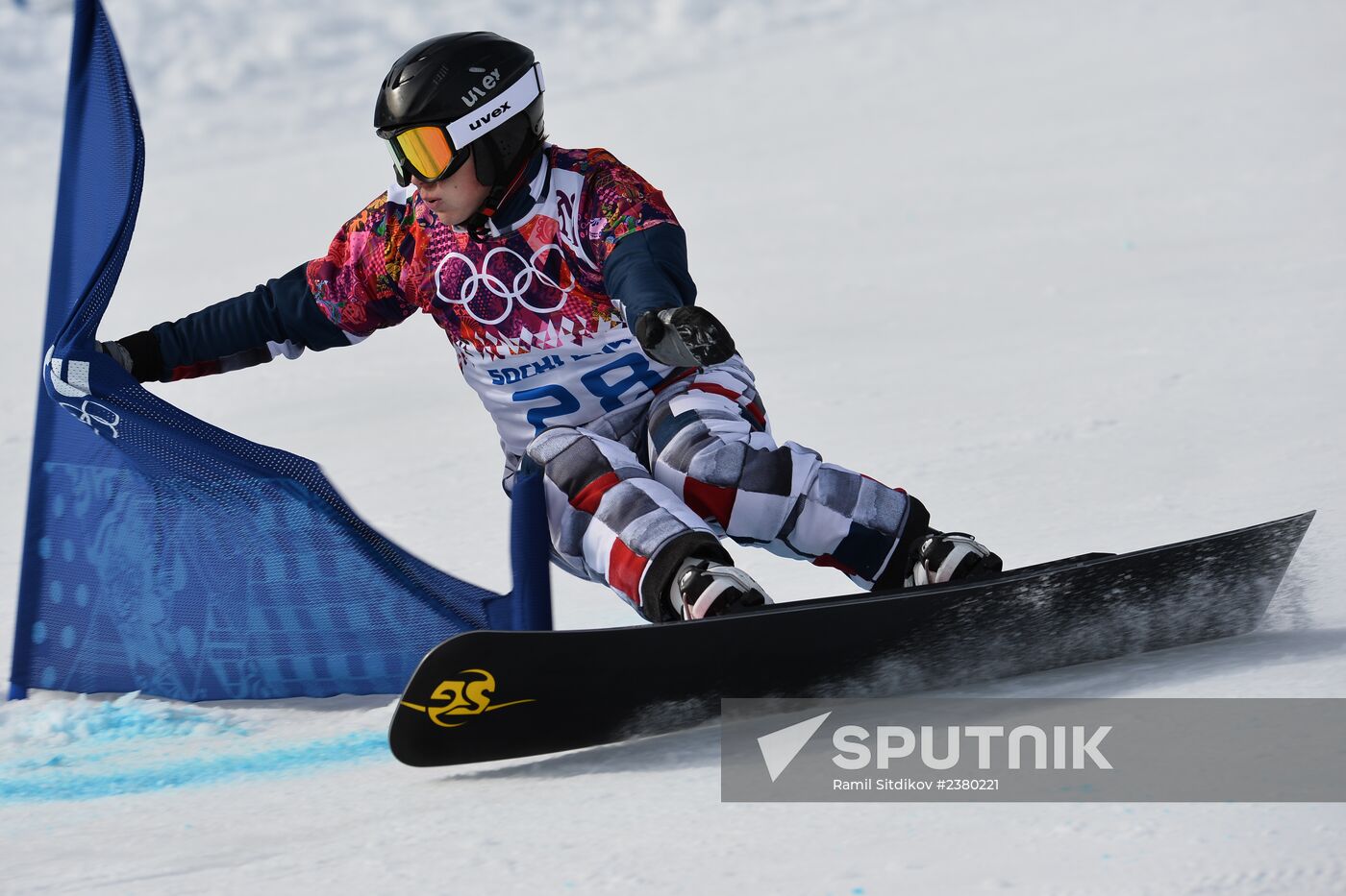 2014 Winter Olympics. Snowboarding. Men. Parallel giant slalom