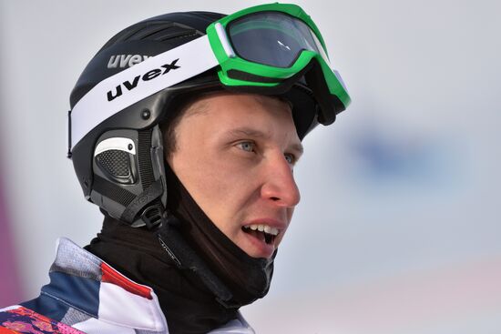 2014 Winter Olympics. Snowboarding. Men. Parallel giant slalom