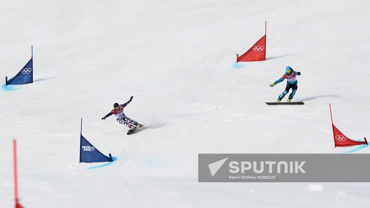 2014 Winter Olympics. Snowboarding. Men. Parallel giant slalom