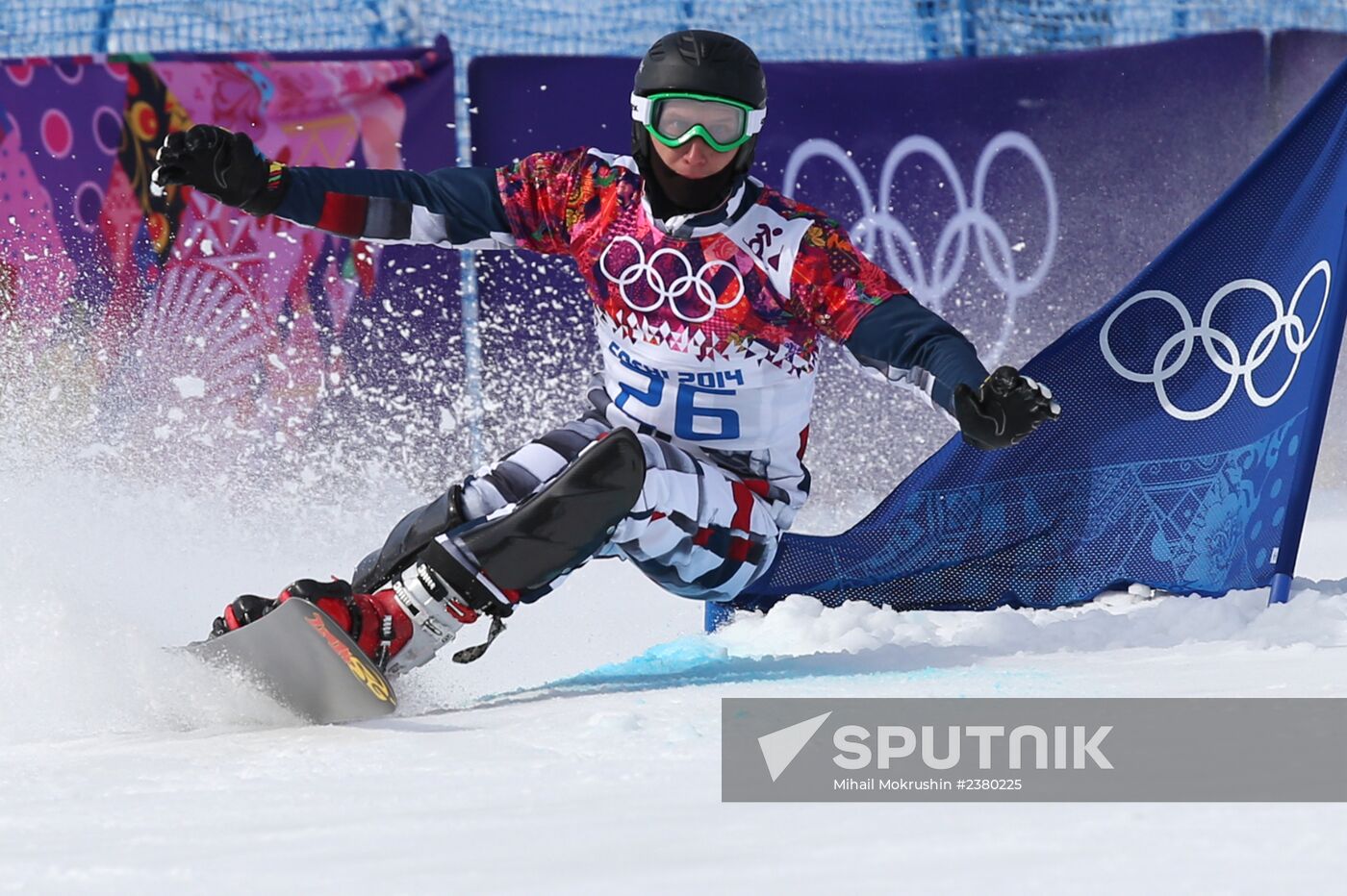 2014 Winter Olympics. Snowboarding. Men. Parallel giant slalom