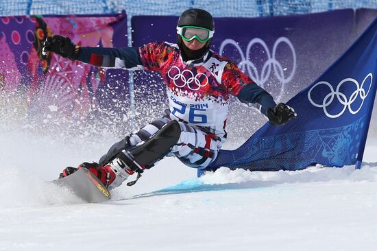 2014 Winter Olympics. Snowboarding. Men. Parallel giant slalom