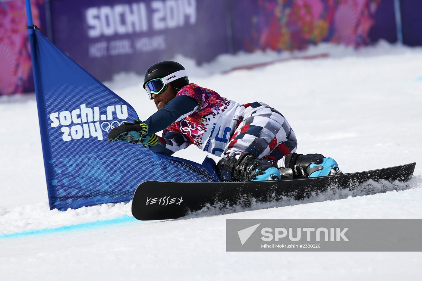 2014 Winter Olympics. Snowboarding. Men. Parallel giant slalom