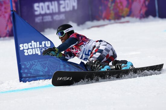 2014 Winter Olympics. Snowboarding. Men. Parallel giant slalom