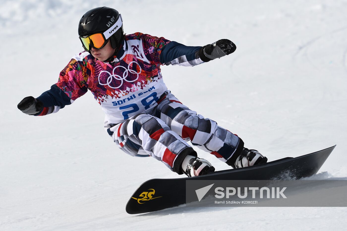 2014 Winter Olympics. Snowboarding. Men. Parallel giant slalom
