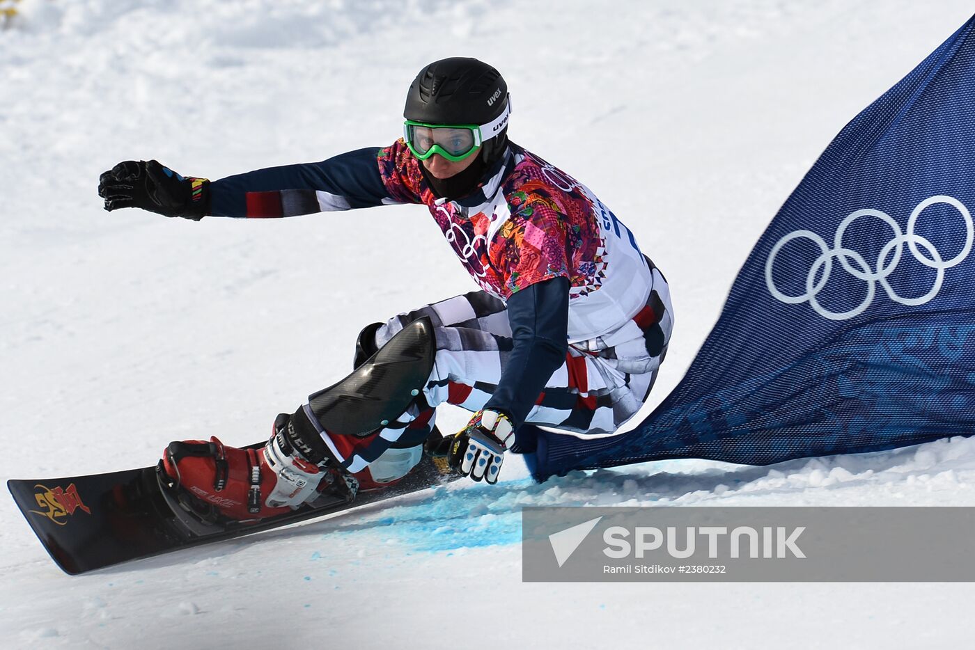 2014 Winter Olympics. Snowboarding. Men. Parallel giant slalom