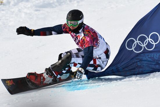 2014 Winter Olympics. Snowboarding. Men. Parallel giant slalom