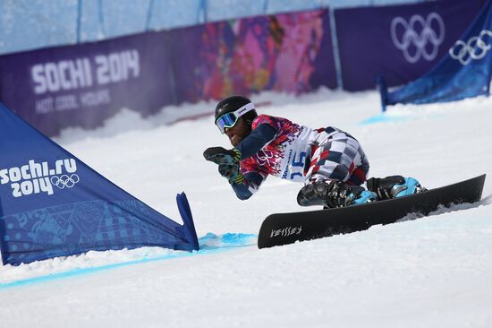 2014 Winter Olympics. Snowboarding. Men. Parallel giant slalom