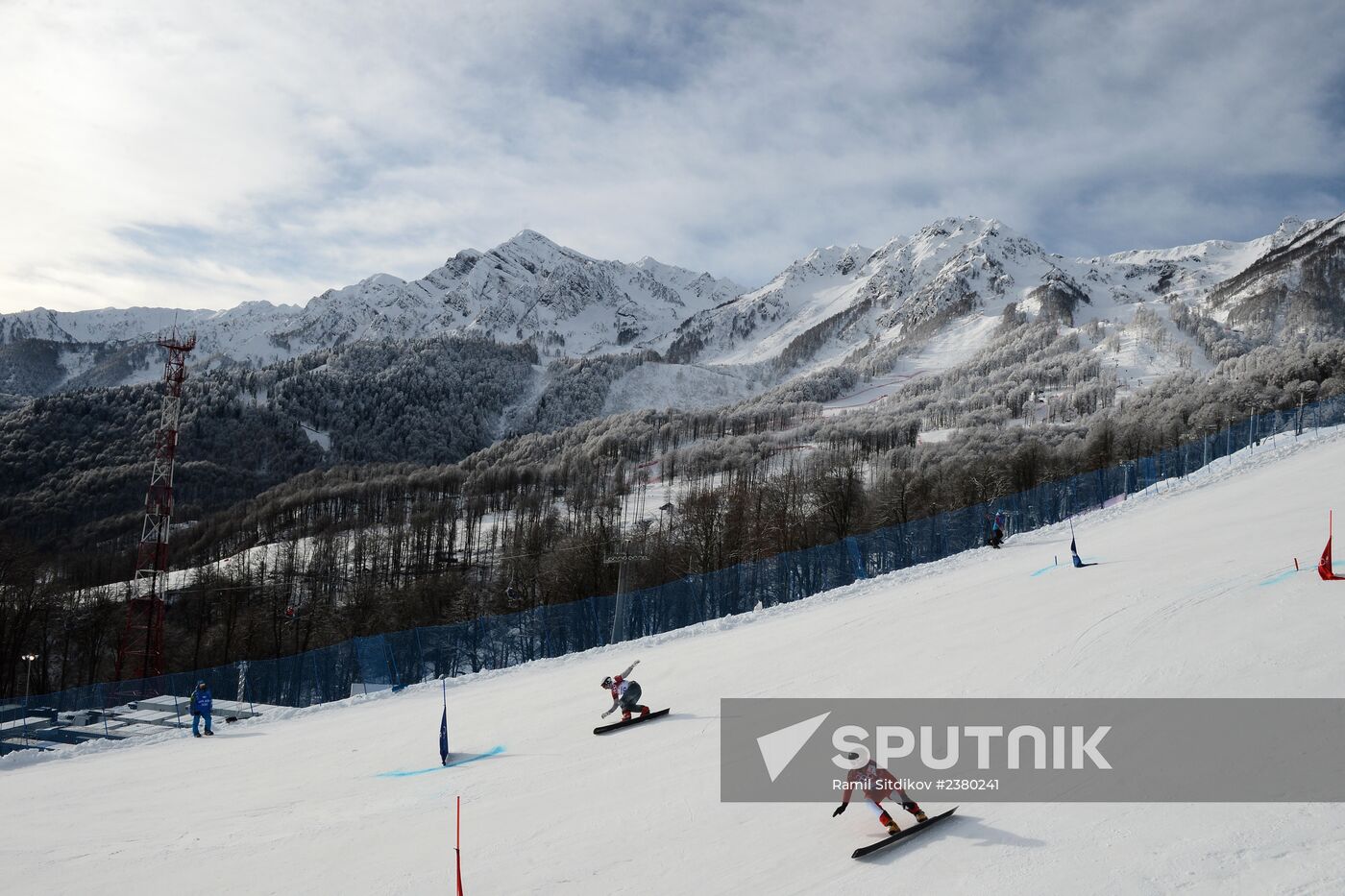 2014 Winter Olympics. Snowboarding. Men. Parallel giant slalom