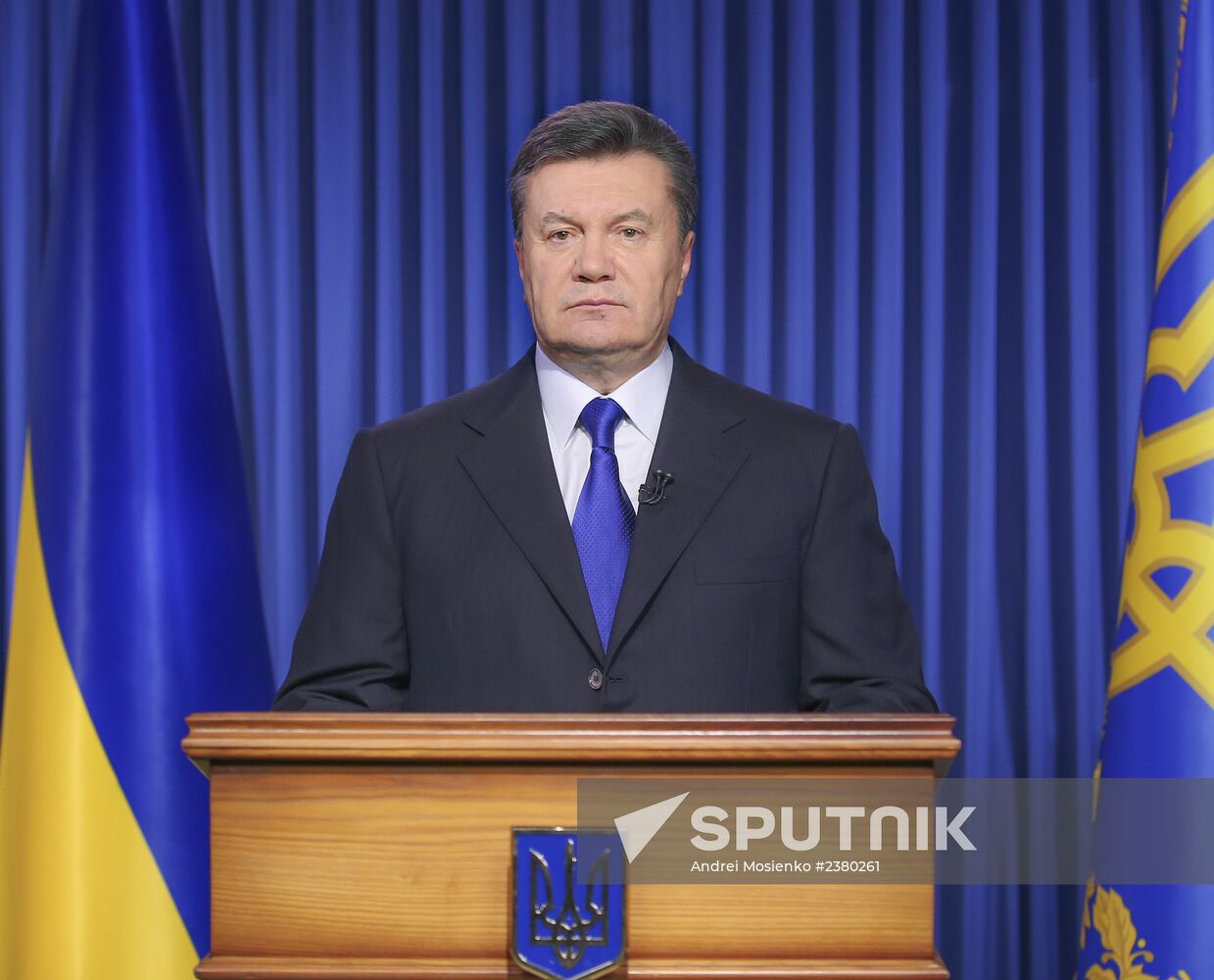 President of Ukraine Viktor Yanukovych addresses nation