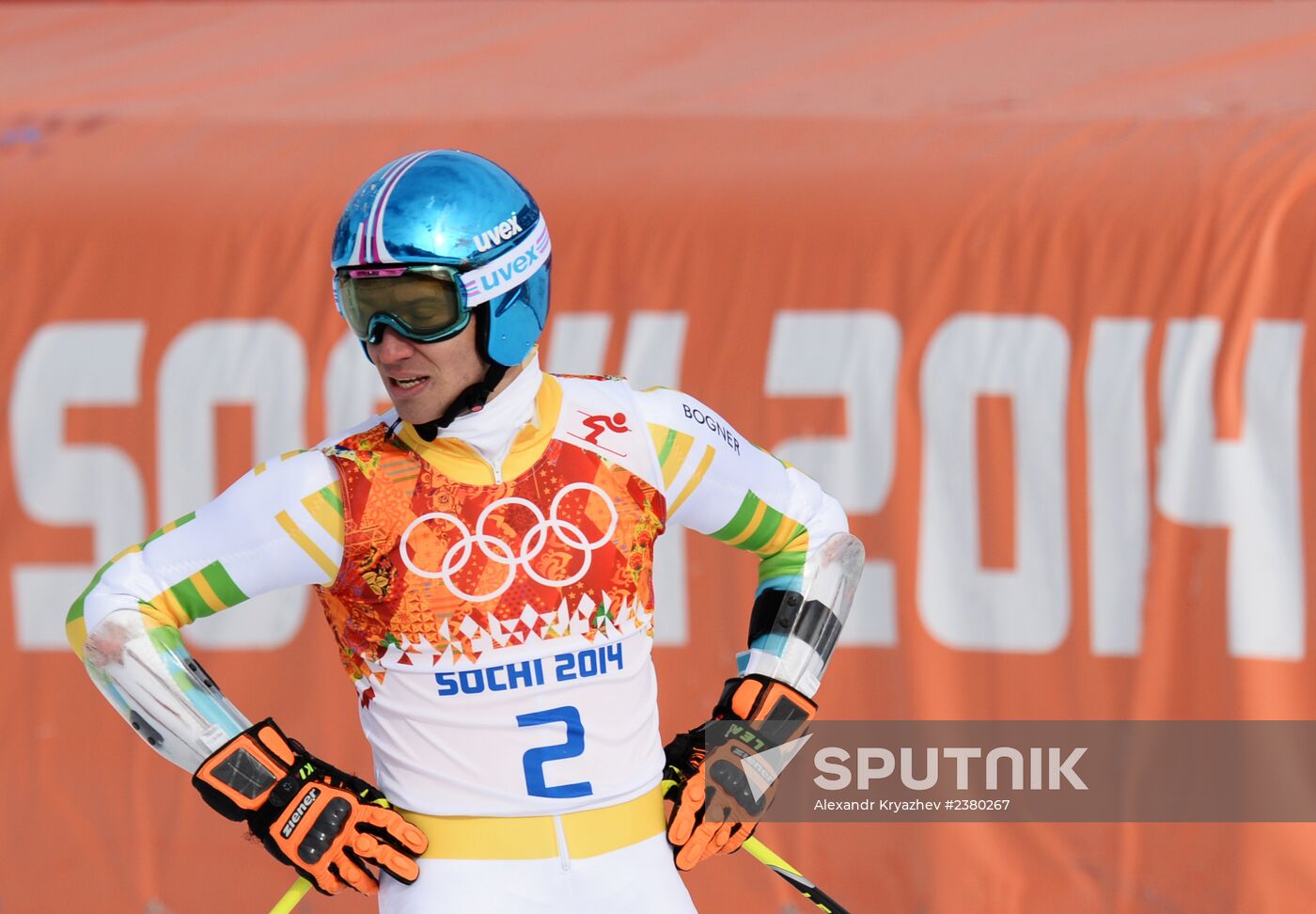2014 Winter Olympics. Alpine skiing. Men. Giant slalom