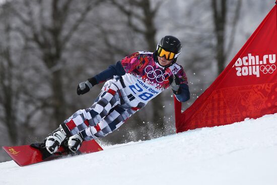 2014 Winter Olympics. Snowboarding. Men. Parallel giant slalom