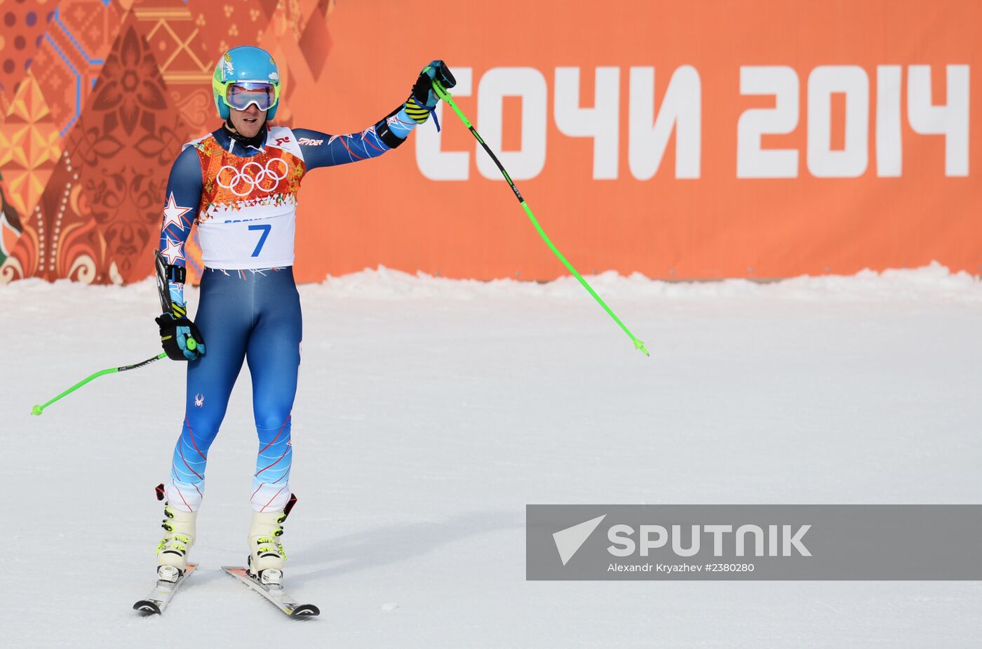 2014 Winter Olympics. Alpine skiing. Men. Giant slalom