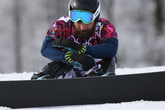 2014 Winter Olympics. Snowboarding. Men. Parallel giant slalom