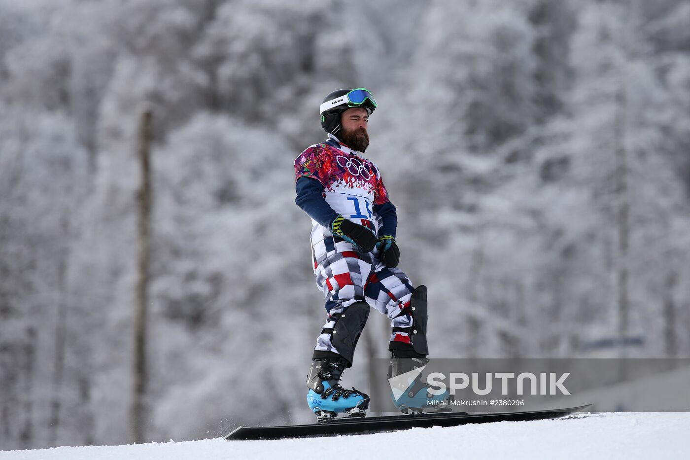 2014 Winter Olympics. Snowboarding. Men. Parallel giant slalom