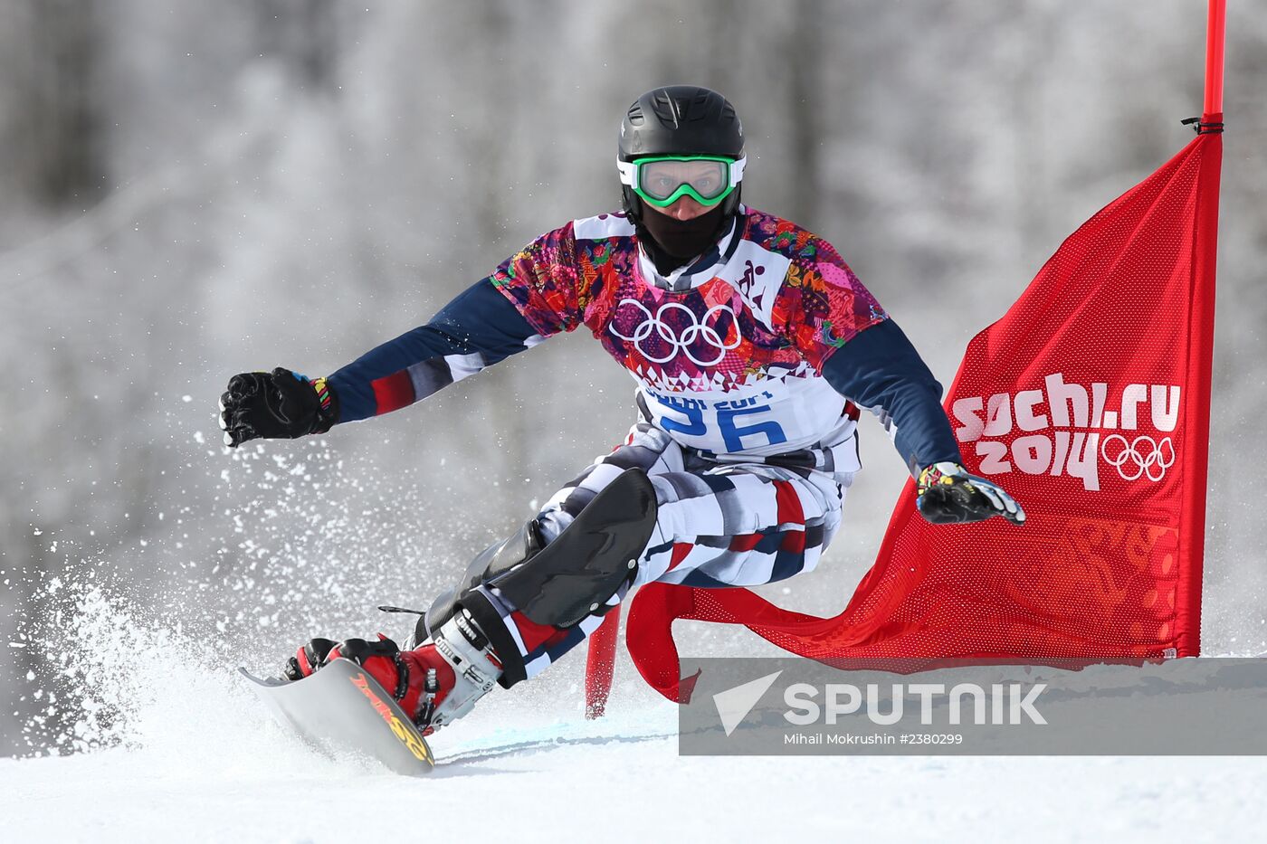 2014 Winter Olympics. Snowboarding. Men. Parallel giant slalom
