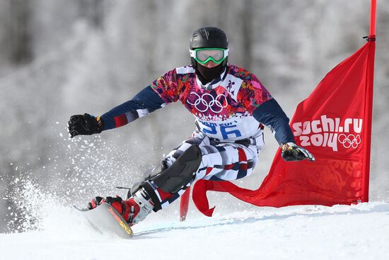2014 Winter Olympics. Snowboarding. Men. Parallel giant slalom
