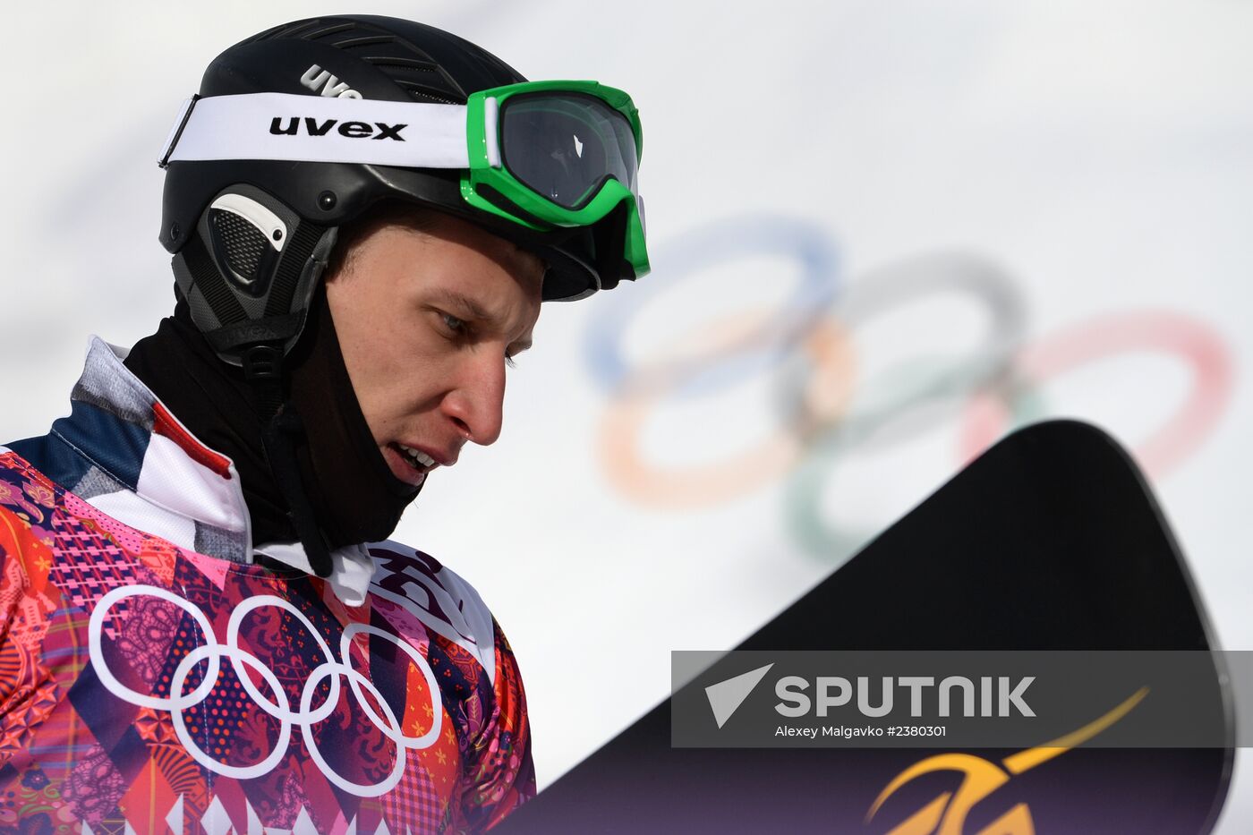 2014 Winter Olympics. Snowboarding. Men. Parallel giant slalom