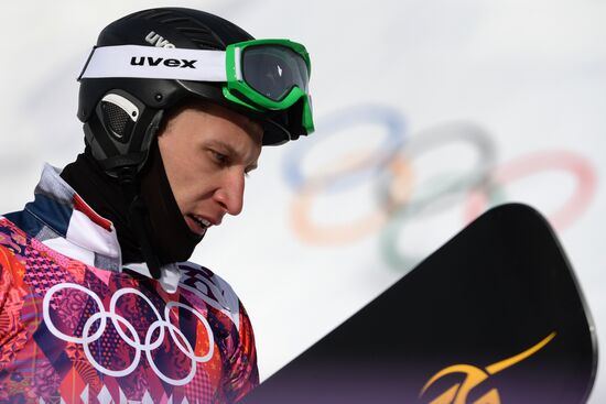 2014 Winter Olympics. Snowboarding. Men. Parallel giant slalom